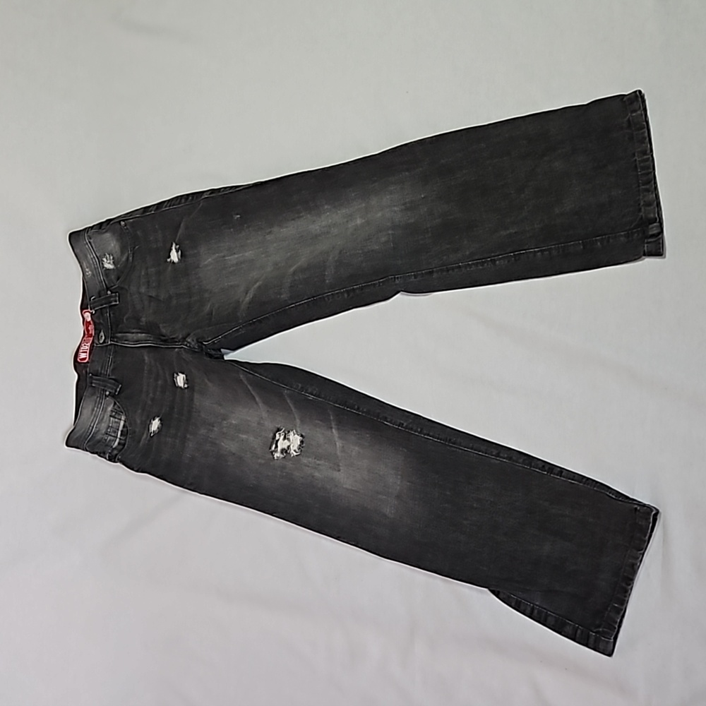 WT02 NYC mens black distressed jeans